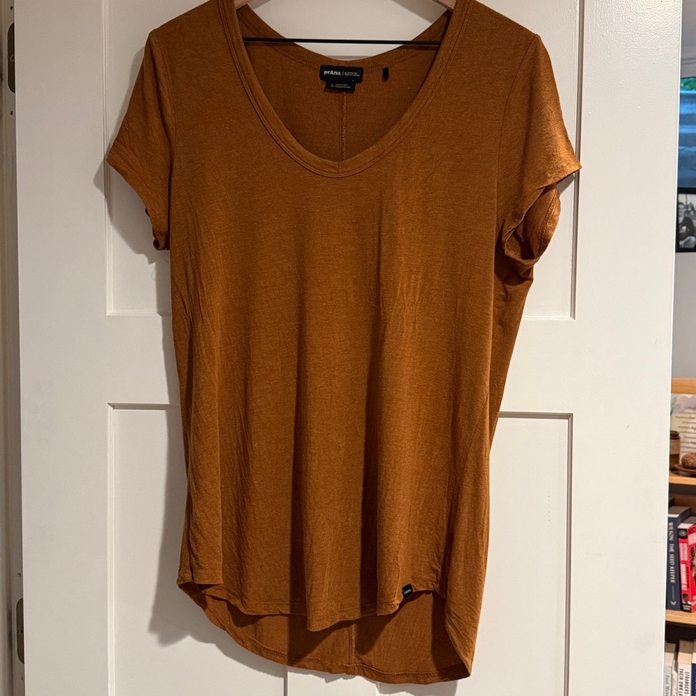 Prana Rust Short Sleeve Top